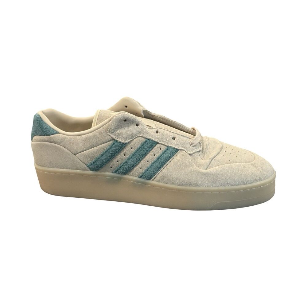 Size 15 Adidas Rivalry Lux Low Wonder Off White Powder Teal JR8241